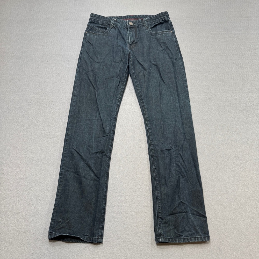 Superb Jesse Jeans Men's 35x35 Black Denim Dark Wash Straight Leg Utility Cotton